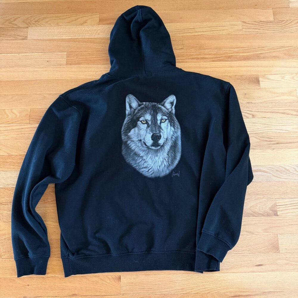 Bradford Exchange Al Agnew "Wolf" Men's Hoodie Size XXL
